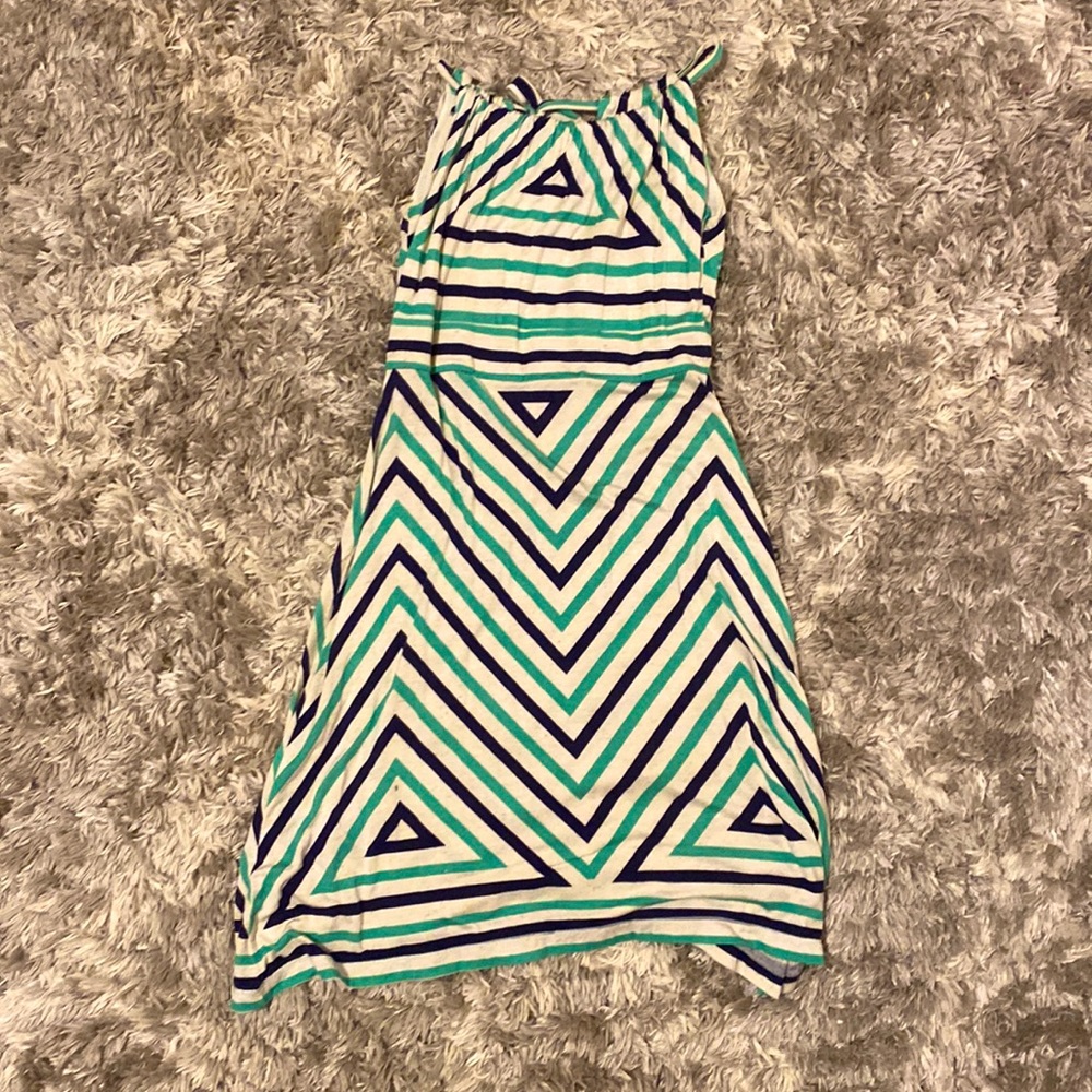 Women’s Geometric Pattern Dress Size XS Blue and Green